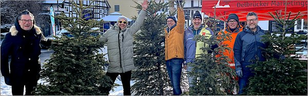 Tannenbäume gegen Gutscheine eingetauscht