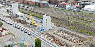 Hochbau des neuen Parkhauses gestartet Hochbau des neuen Parkhauses gestartet