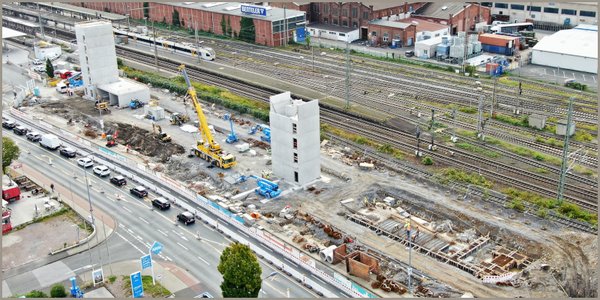 Hochbau des neuen Parkhauses gestartet