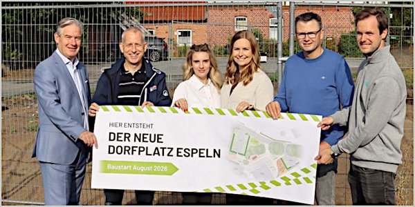 Baustart für den neuen Dorfplatz in Espeln