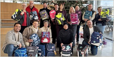 Schulranzen und Rucksäcke gespendet Schulranzen und Rucksäcke gespendet