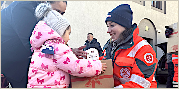 Pakete verteilt: Wir sind dankbar